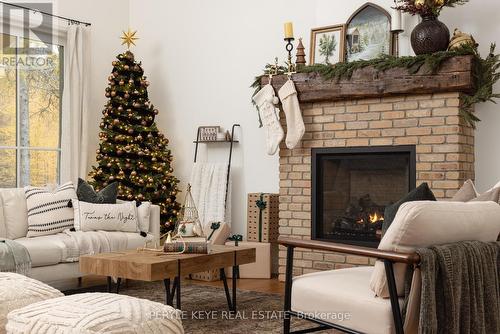 303 Clearwater Lake Road, Huntsville, ON - Indoor Photo Showing Living Room With Fireplace