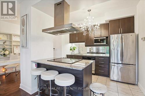 308 - 60 Absolute Avenue, Mississauga, ON - Indoor Photo Showing Kitchen With Stainless Steel Kitchen With Upgraded Kitchen