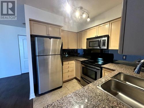 711 - 4080 Living Arts Drive, Mississauga, ON - Indoor Photo Showing Kitchen With Stainless Steel Kitchen With Double Sink