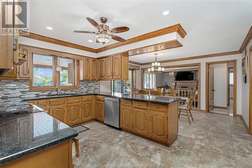 593 Dorset, Tecumseh, ON - Indoor Photo Showing Kitchen With Double Sink