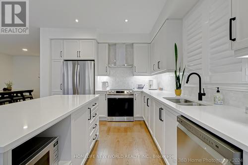 72 Souter Drive, Whitby, ON - Indoor Photo Showing Kitchen With Stainless Steel Kitchen With Double Sink With Upgraded Kitchen