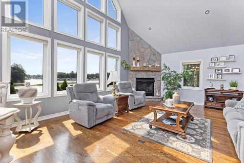 49 Mintens Lane E, Georgian Bay, ON - Indoor Photo Showing Living Room With Fireplace