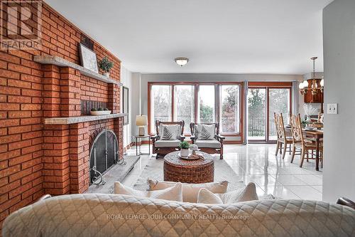 21 Disan Court, Toronto, ON - Indoor Photo Showing Living Room With Fireplace