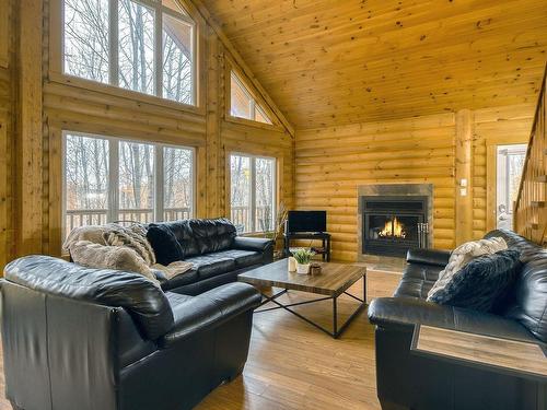 Salon - 50 Ch. Des Muses, Mont-Tremblant, QC - Indoor Photo Showing Living Room With Fireplace