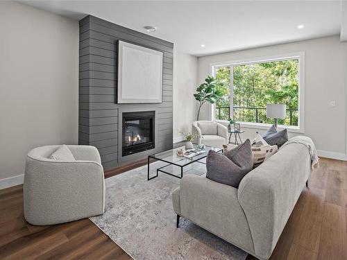 1526 Marble Pl, Langford, BC - Indoor Photo Showing Living Room With Fireplace