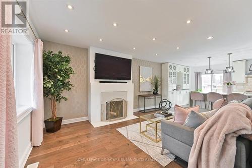 6 Lankin Boulevard, Toronto, ON - Indoor Photo Showing Living Room With Fireplace