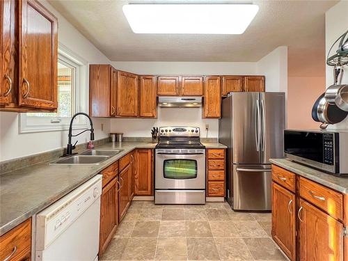 3506 Willowdale Crescent, Brandon, MB - Indoor Photo Showing Kitchen With Double Sink