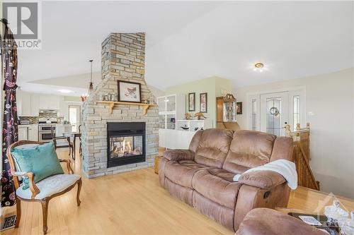 3695 Front Road, Hawkesbury, ON - Indoor Photo Showing Living Room With Fireplace