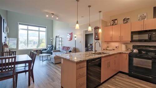 407-130 Barber Road, Kelowna, BC - Indoor Photo Showing Kitchen With Double Sink