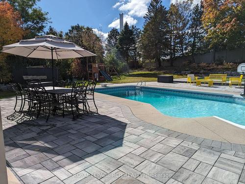 206 Corner Ridge Rd, Aurora, ON - Outdoor With In Ground Pool With Backyard