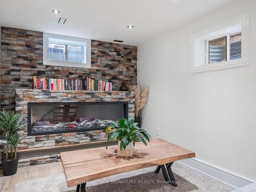 34 Weir St, Bradford West Gwillimbury, ON - Indoor Photo Showing Other Room With Fireplace