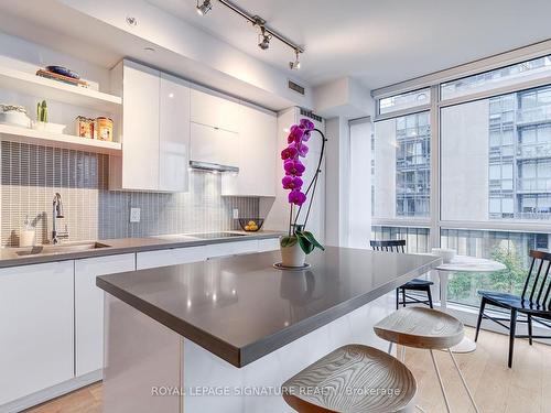 B415-60 Annie Craig Dr, Toronto, ON - Indoor Photo Showing Kitchen