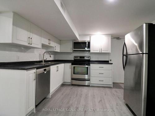 Bsmt-309 Cranbrook Dr, Hamilton, ON - Indoor Photo Showing Kitchen With Stainless Steel Kitchen