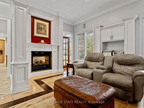 48 Tuscani Dr, Hamilton, ON - Indoor Photo Showing Living Room With Fireplace