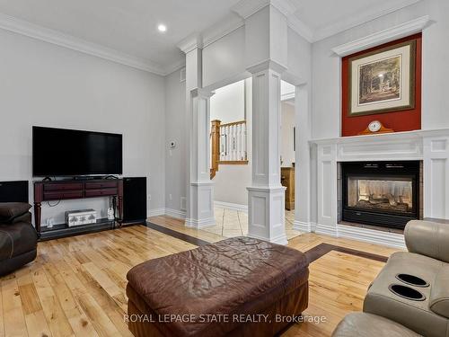 48 Tuscani Dr, Hamilton, ON - Indoor Photo Showing Living Room With Fireplace