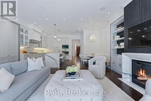 39B Oriole Road, Toronto, ON - Indoor Photo Showing Living Room With Fireplace