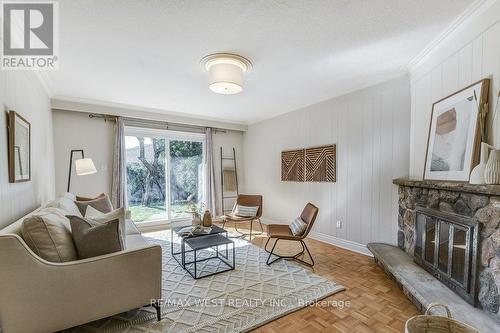 120 Neilson Drive, Toronto, ON - Indoor Photo Showing Living Room With Fireplace