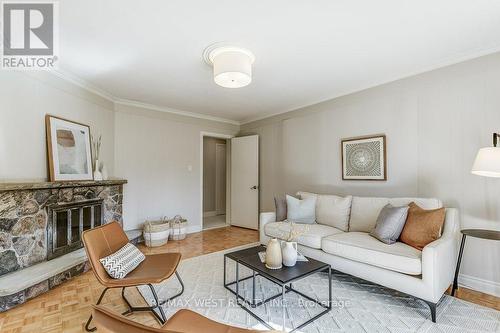 120 Neilson Drive, Toronto, ON - Indoor Photo Showing Living Room With Fireplace