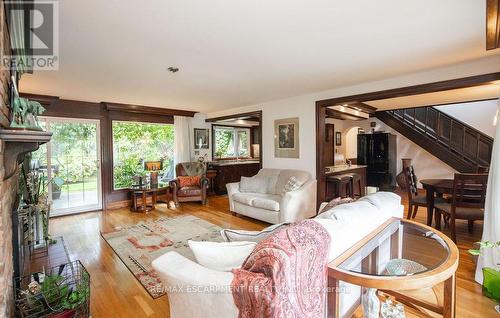 341 Clarendon Drive, Hamilton, ON - Indoor Photo Showing Living Room With Fireplace