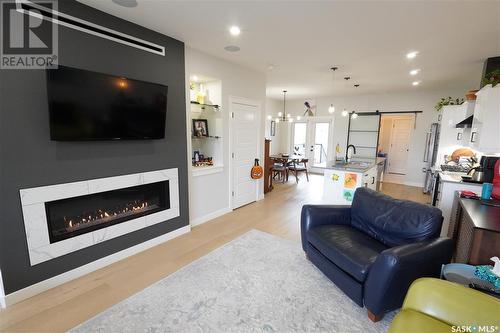 2609 Cameron Street, Regina, SK - Indoor Photo Showing Living Room With Fireplace