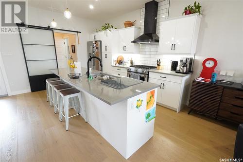 2609 Cameron Street, Regina, SK - Indoor Photo Showing Kitchen With Double Sink