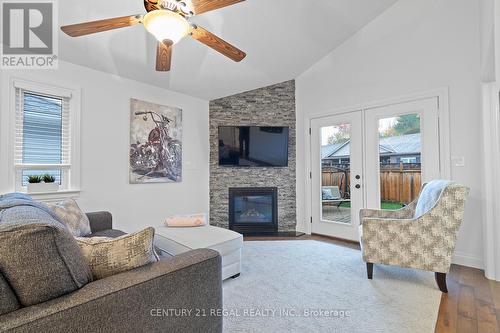 27 Forfar Street W, Haldimand, ON - Indoor Photo Showing Living Room With Fireplace