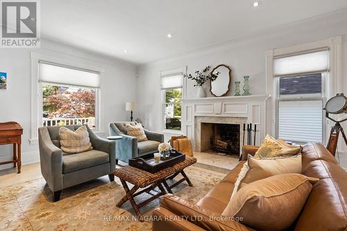 6 Simcoe Street, St. Catharines, ON - Indoor Photo Showing Living Room With Fireplace