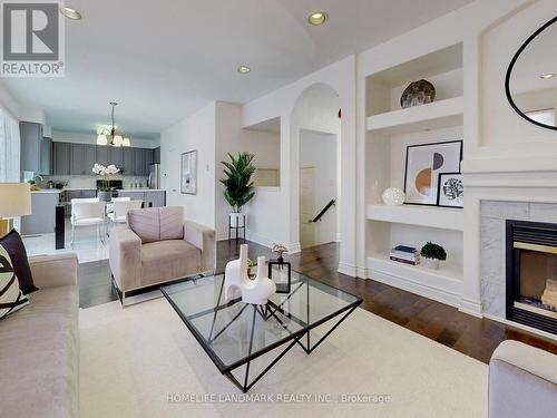 6 Saxony Drive, Markham, ON - Indoor Photo Showing Living Room With Fireplace