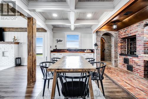 5 Canal Street, Amherstburg, ON - Indoor Photo Showing Dining Room With Fireplace