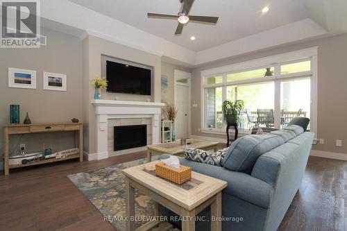 10138 Merrywood Drive, Lambton Shores (Grand Bend), ON - Indoor Photo Showing Living Room With Fireplace