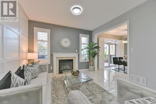 13 Snowy Owl Way, Toronto (Rouge), ON - Indoor Photo Showing Living Room With Fireplace