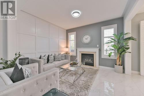 13 Snowy Owl Way, Toronto (Rouge), ON - Indoor Photo Showing Living Room With Fireplace