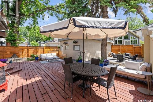 108 Saskatchewan Crescent W, Saskatoon, SK - Outdoor With Deck Patio Veranda With Exterior