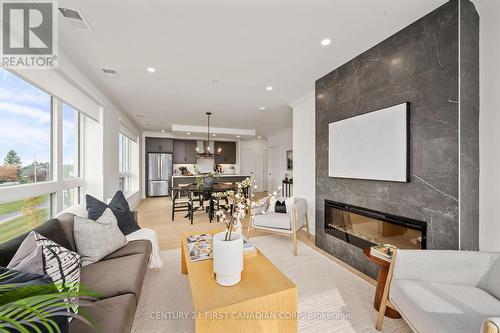 205 - 1975 Fountain Grass Drive, London, ON - Indoor Photo Showing Living Room With Fireplace