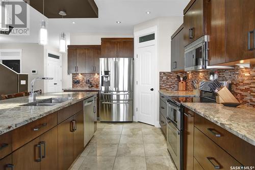 5417 Blake Crescent, Regina, SK - Indoor Photo Showing Kitchen With Double Sink With Upgraded Kitchen