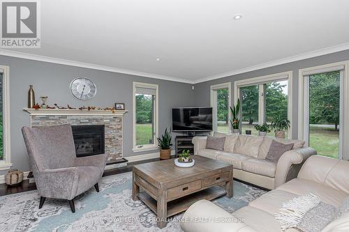 1800 Radage Road, Kingston, ON - Indoor Photo Showing Living Room With Fireplace