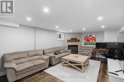 18947 Mccowan Road, East Gwillimbury, ON - Indoor Photo Showing Basement With Fireplace