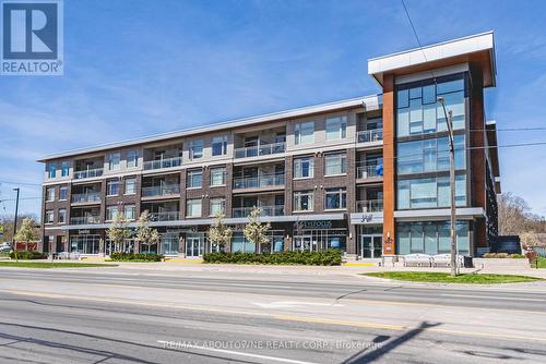 404 - 457 Plains Road E, Burlington, ON - Outdoor With Balcony With Facade