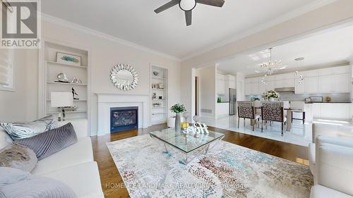 105 Bridgepointe Court, Aurora, ON - Indoor Photo Showing Living Room With Fireplace