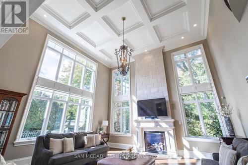 1502 Gregwood Road, Mississauga, ON - Indoor Photo Showing Living Room With Fireplace