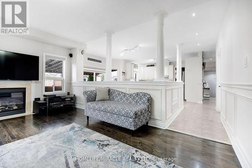 46 Amboise Crescent, Brampton, ON - Indoor Photo Showing Living Room With Fireplace