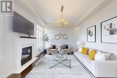 16 Hailsham Court, Vaughan, ON - Indoor Photo Showing Living Room With Fireplace