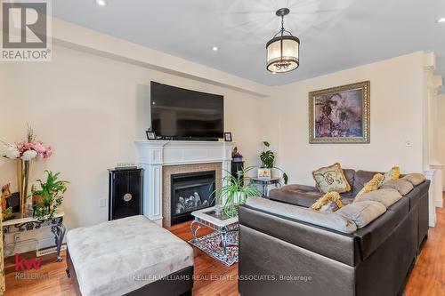 691 Robert Ferrie Drive, Kitchener, ON - Indoor Photo Showing Living Room With Fireplace