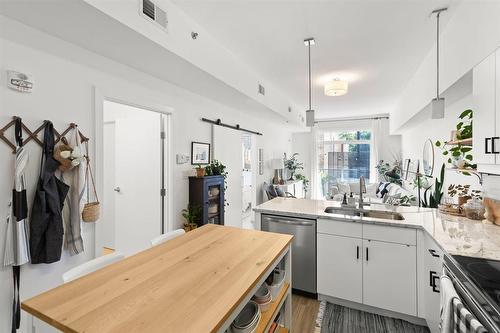 209 247 River Avenue, Winnipeg, MB - Indoor Photo Showing Kitchen With Double Sink