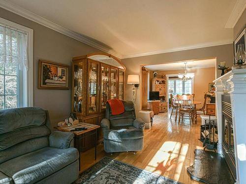 Living room - 102 Rue Des Primeroses, Saint-Colomban, QC - Indoor Photo Showing Living Room With Fireplace