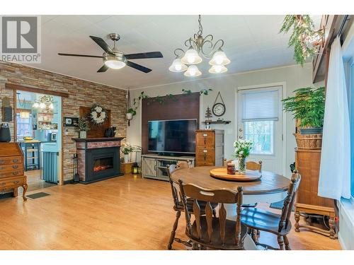 2196 Eighth Avenue, Trail, BC - Indoor Photo Showing Dining Room With Fireplace