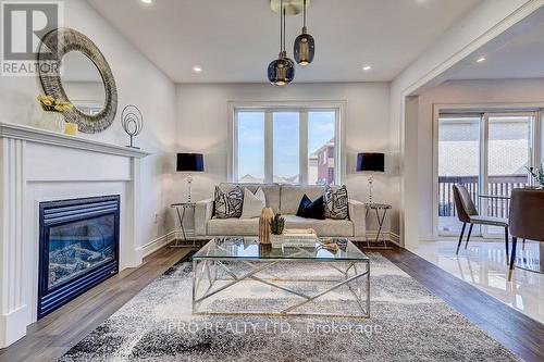 5 Luce Drive, Ajax, ON - Indoor Photo Showing Living Room With Fireplace