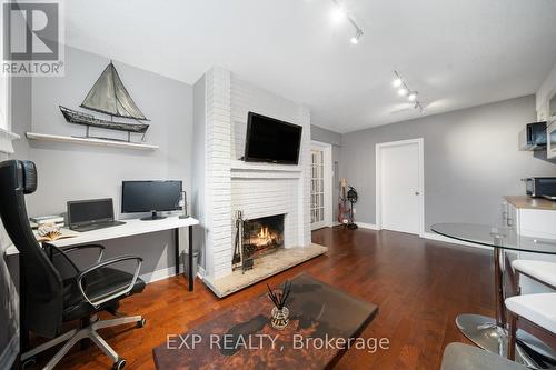 215 Mill Road, Toronto, ON - Indoor Photo Showing Office With Fireplace