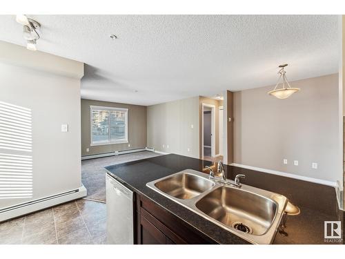 #102 18122 77 St Nw, Edmonton, AB - Indoor Photo Showing Kitchen With Double Sink