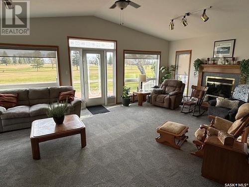 142 Coronation Drive, Canora, SK - Indoor Photo Showing Living Room With Fireplace